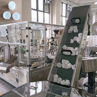 ราคาดี เครื่องประกอบสิ่งจำเป็นในชีวิตประจำวัน ใช้งานง่าย ควบคุมด้วย PLC สำหรับเครื่องขันฝาขวดผงซักฟอกอัตโนมัติ ออนไลน์