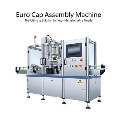 Automatic Euro Cap Assembly Machine with 0.6 MPa Air Pressure and 4500-12000 per/hour Capacity for 99% Qualified Rate
