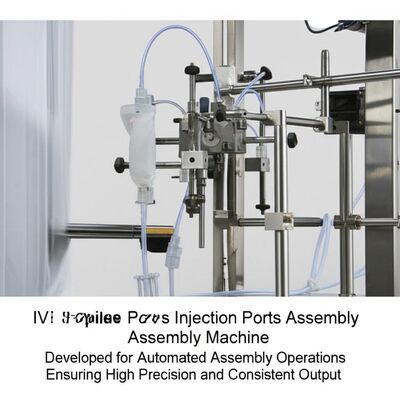 Automated IV Bag Ports Assembly Machine with 8000-15000pcs/hr Output, 99% Qualified Rate, and Stainless Steel Construction