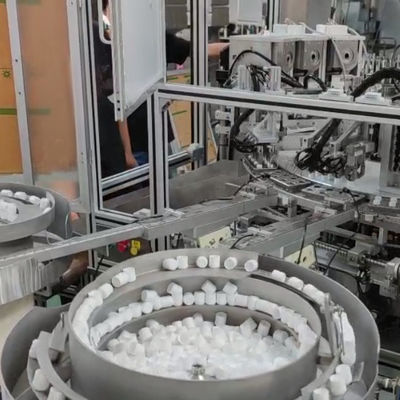 เครื่องประกอบฝาปิดสารดูดความชื้น ซิลิกาเจล พร้อมเครื่องปิดผนึกอัตโนมัติ มอเตอร์เซอร์โว